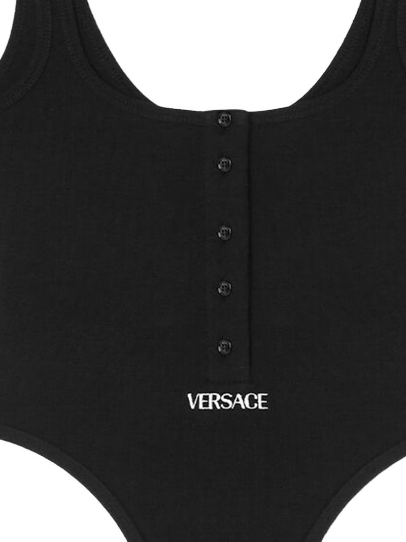 Versace Top Black - Black Logo Embroidery | URBALENTI™