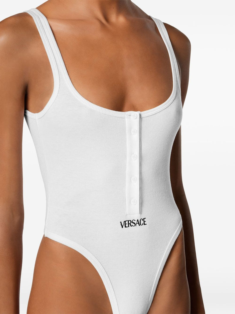 Versace Versace Logo cotton bodysuit