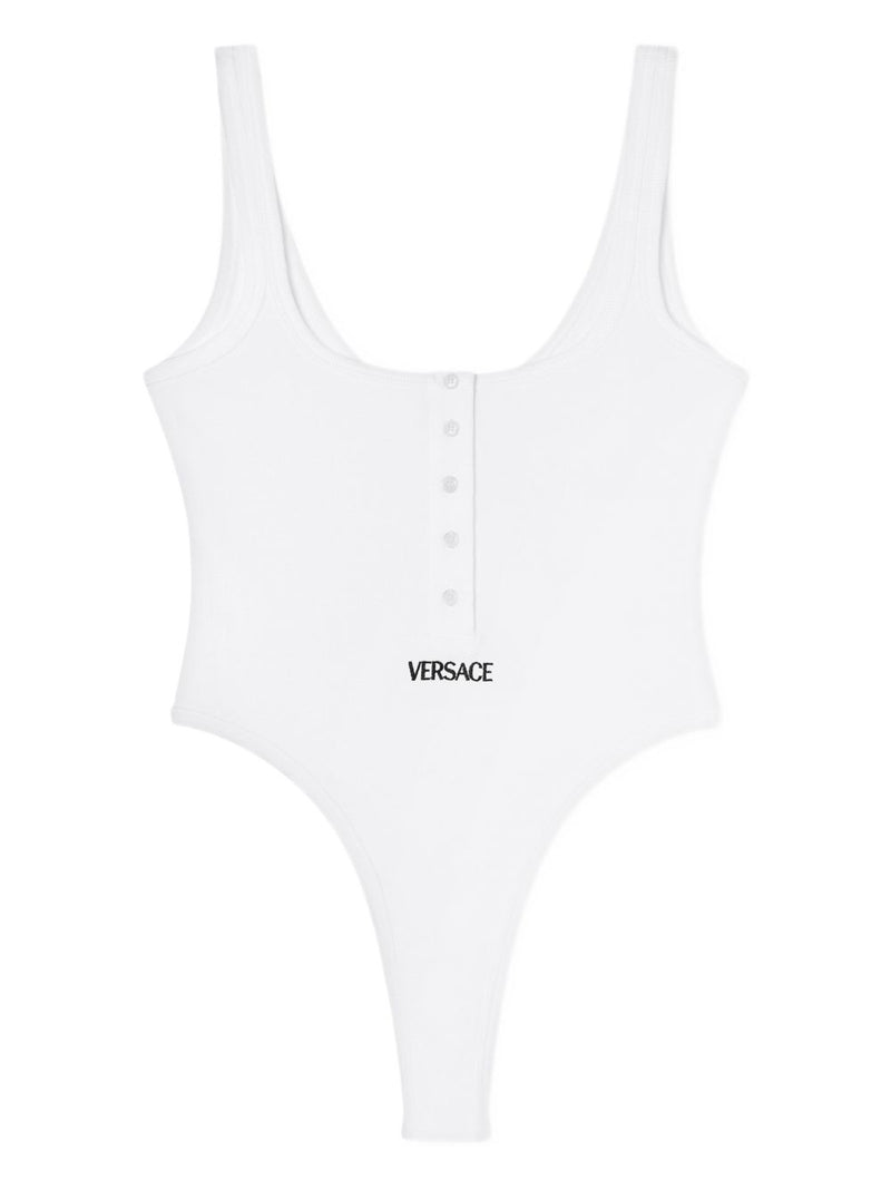 Versace Versace Logo cotton bodysuit