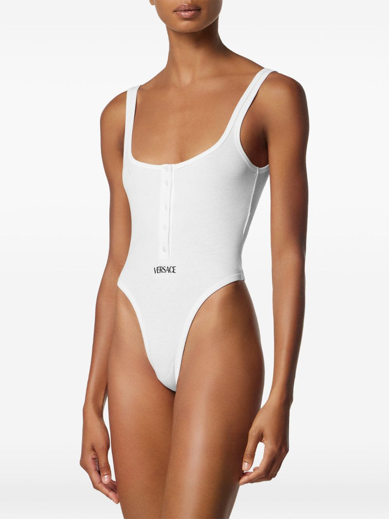 Versace Versace Logo cotton bodysuit