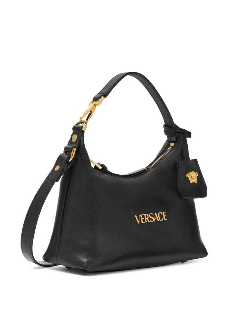 Versace Tag Hobo Bag In Nappa Leather | URBALENTI™