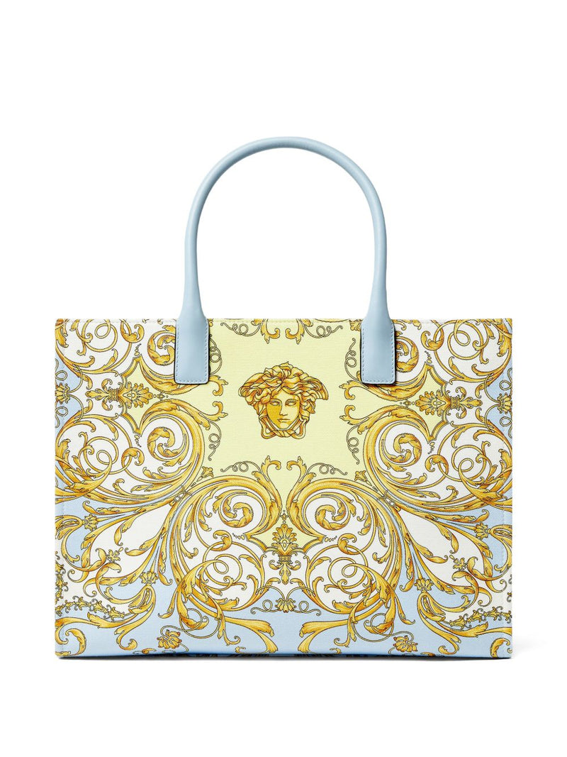 Versace La Medusa Printed Large Canvas Tote | Urbalenti™ NYC