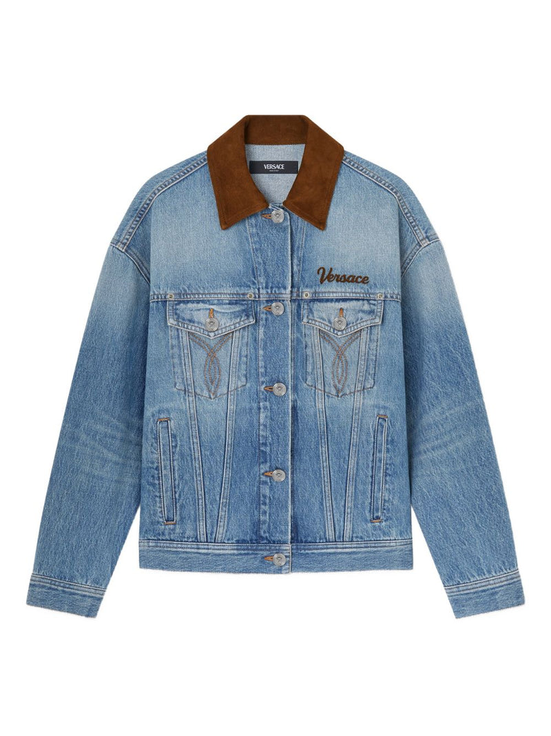 Versace Denim cotton jacket | Urbalenti™ NYC