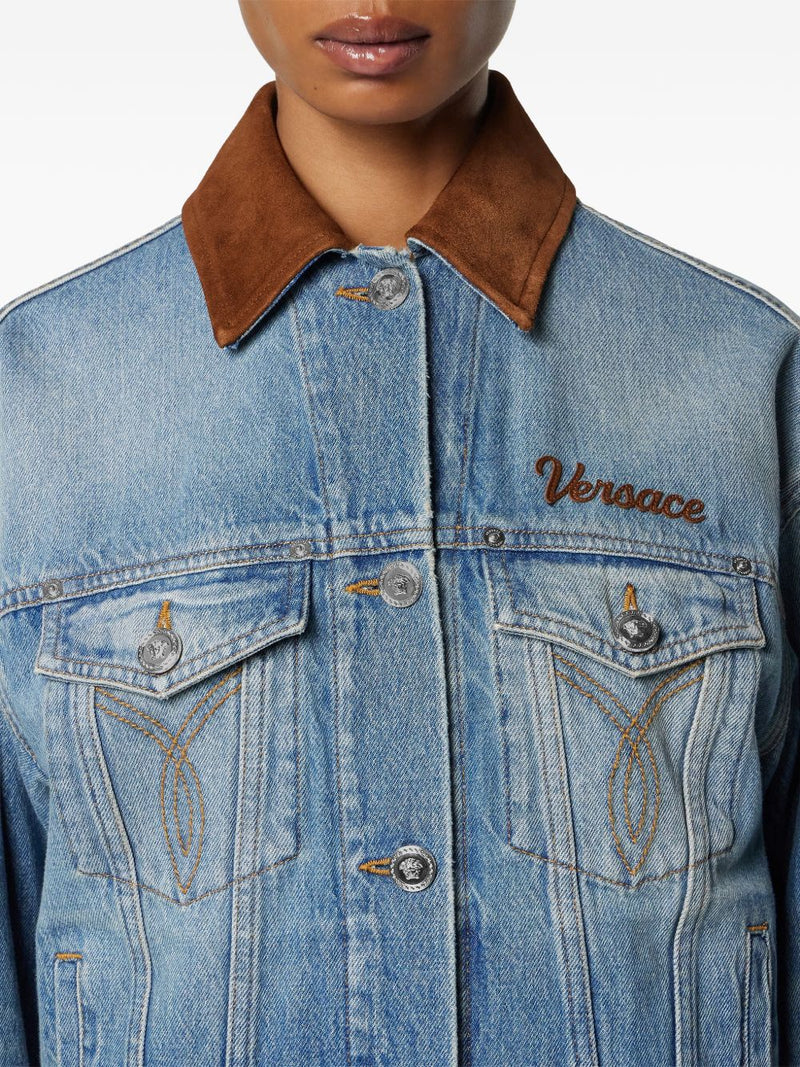 Versace Denim cotton jacket | Urbalenti™ NYC