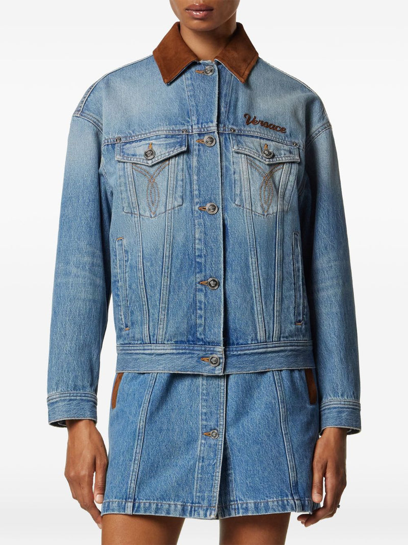 Versace Denim cotton jacket | Urbalenti™ NYC