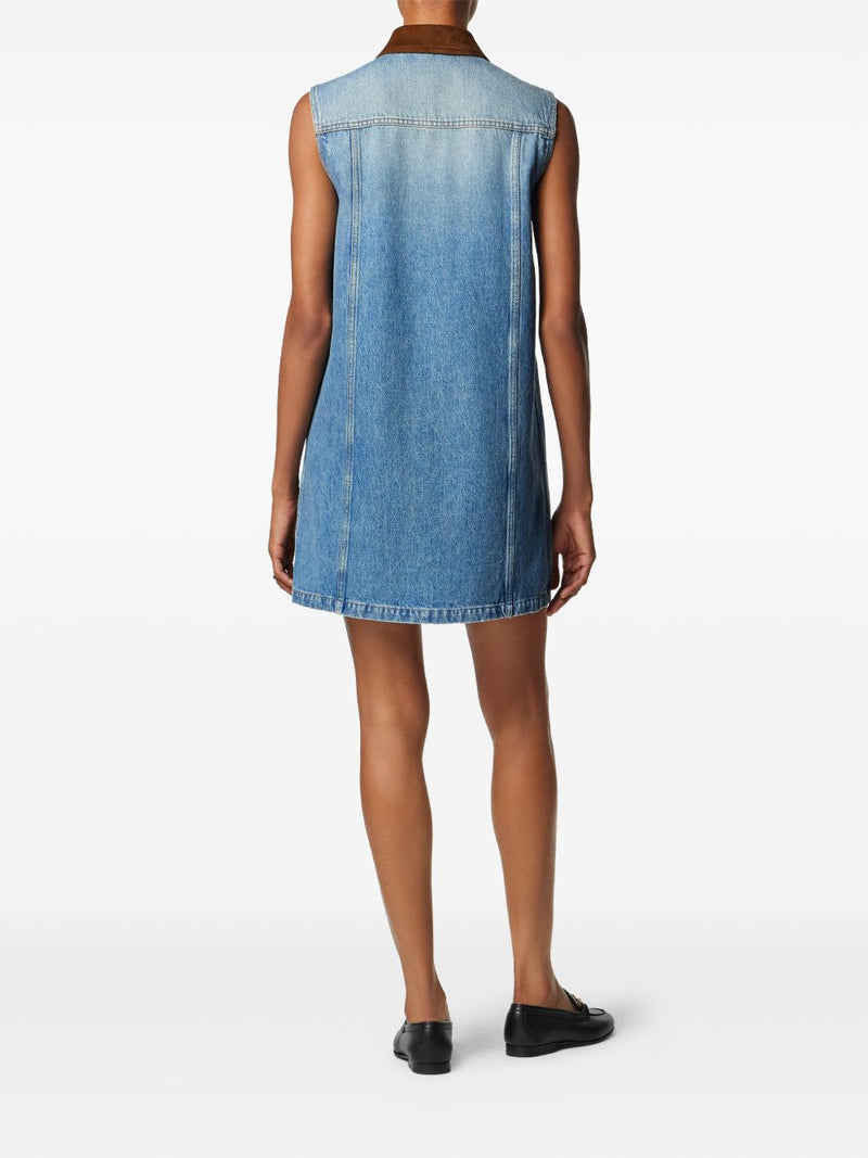 Versace Denm cotton dress | Urbalenti™ NYC