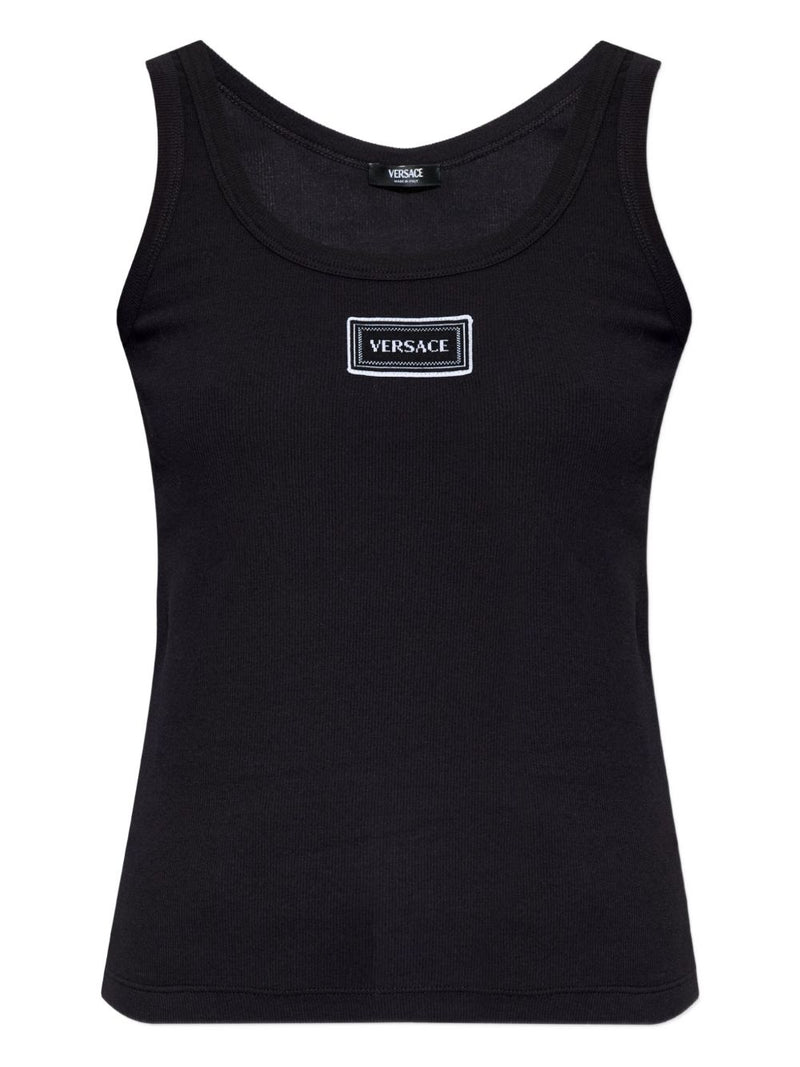 Versace Logo cotton tank top | Urbalenti™ NYC