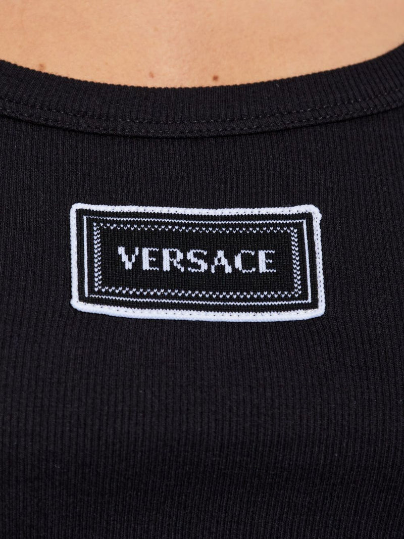 Versace Logo cotton tank top | Urbalenti™ NYC