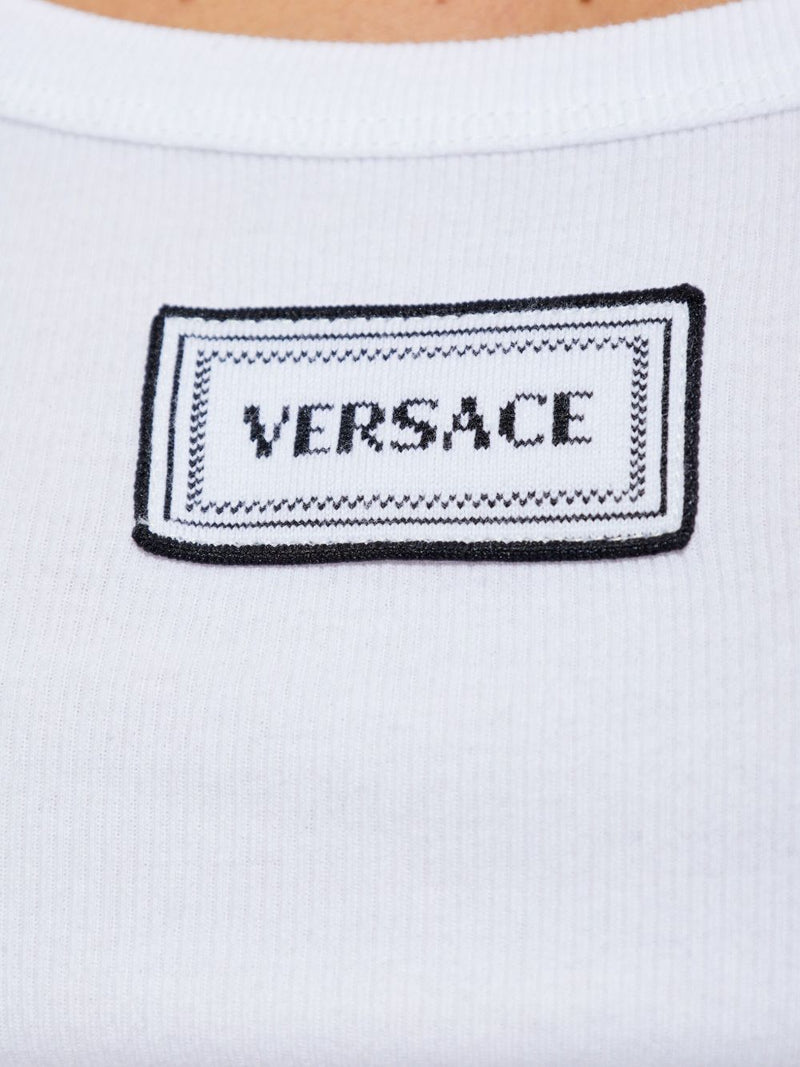 Versace Logo cotton tank top | URBALENTI™