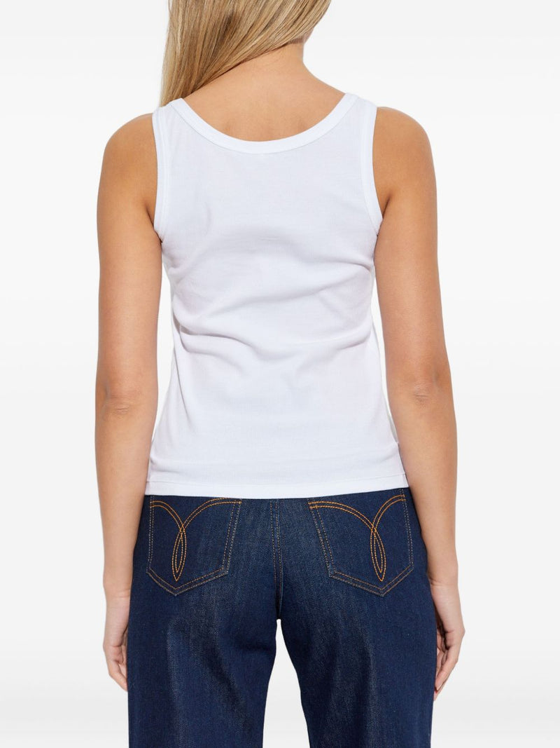 Versace Logo cotton tank top | URBALENTI™