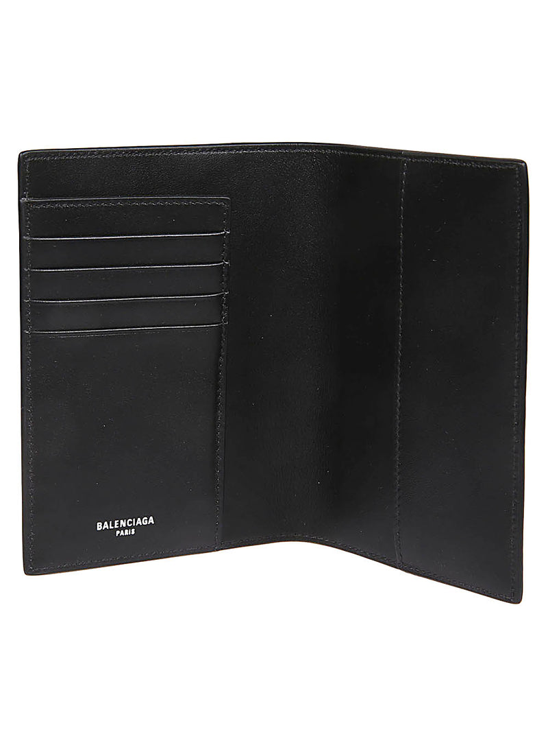 Balenciaga Logo leather passport case | Urbalenti™ NYC