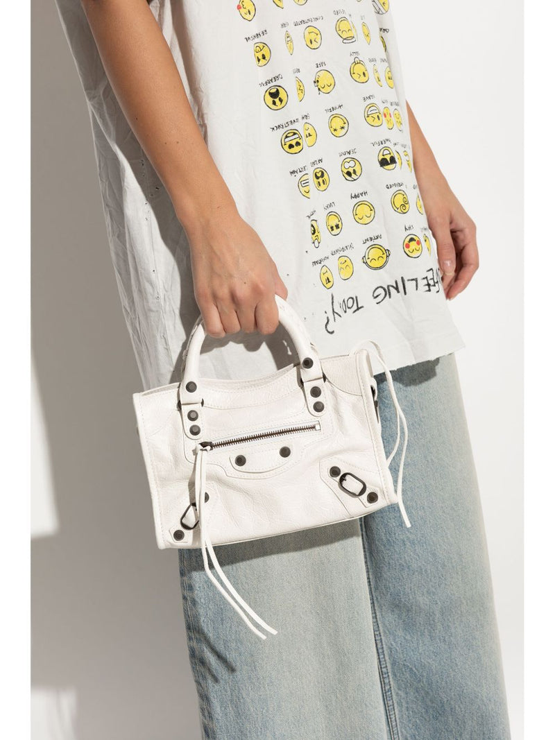 Balenciaga Le City Bag Mini In Optic White | Urbalenti™ NYC