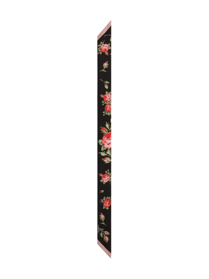 Dolce & Gabbana -Rose Bouquet-print silk twill bandeau/sk... | Urbalenti™ NYC