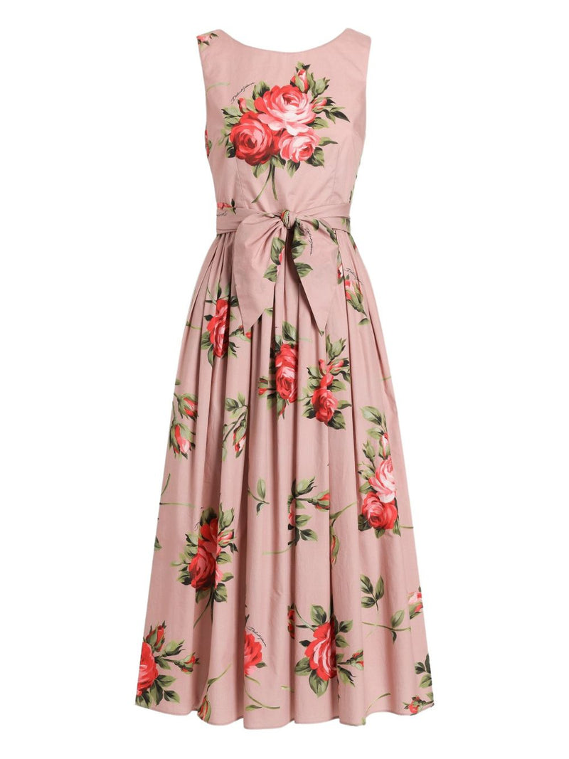 Dolce & Gabbana -Rose Bouquet Print cotton dress | Urbale... | Urbalenti™ NYC