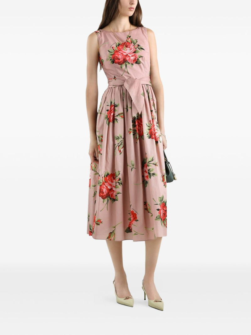 Dolce & Gabbana -Rose Bouquet Print cotton dress | Urbale... | Urbalenti™ NYC