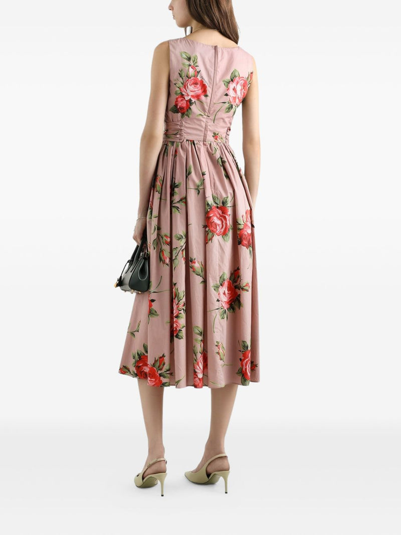 Dolce & Gabbana -Rose Bouquet Print cotton dress | Urbale... | Urbalenti™ NYC