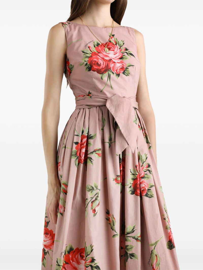 Dolce & Gabbana -Rose Bouquet Print cotton dress | Urbale... | Urbalenti™ NYC