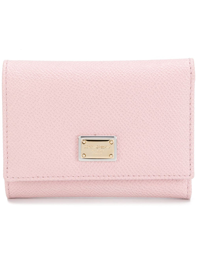 Dolce & Gabbana -Women's Pink Leather Flap French Wallet... | Urbalenti™ NYC