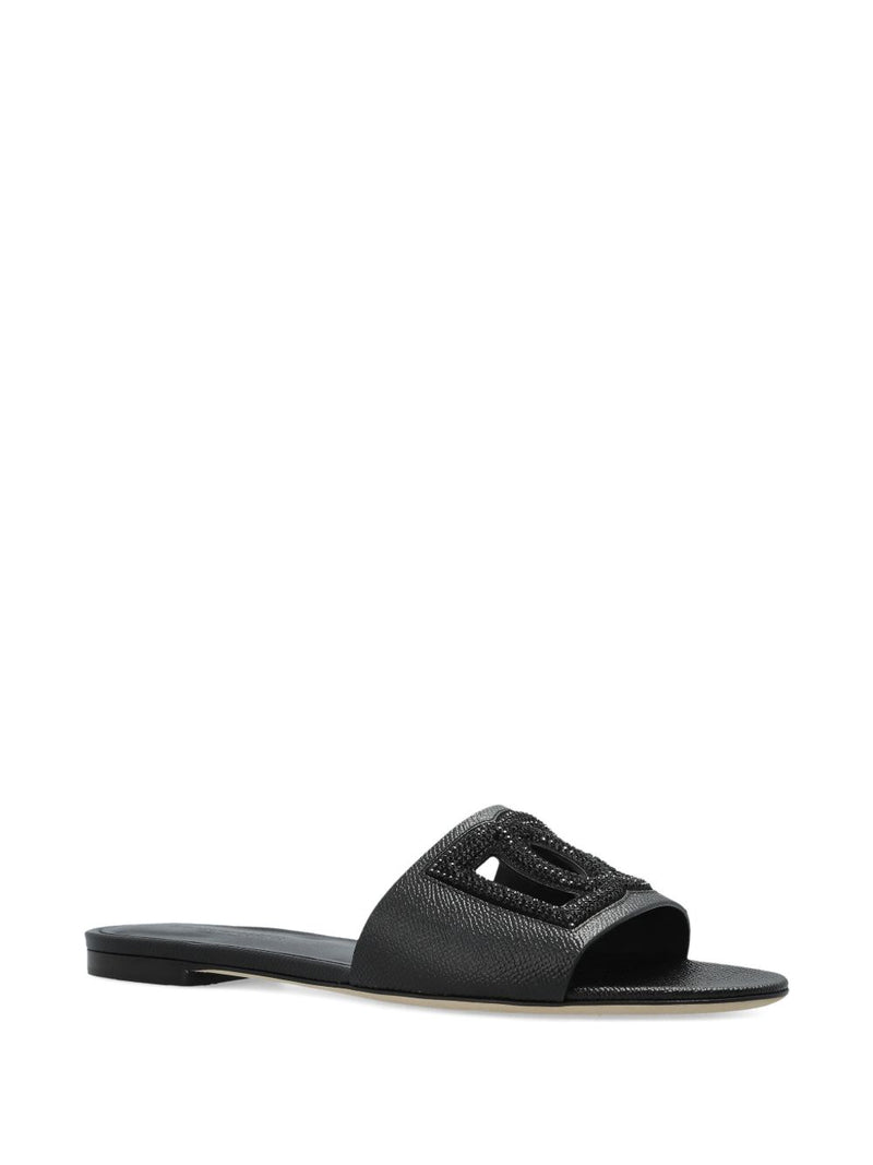 Dolce & Gabbana Dolce & Gabbana-DG-logo leather slides