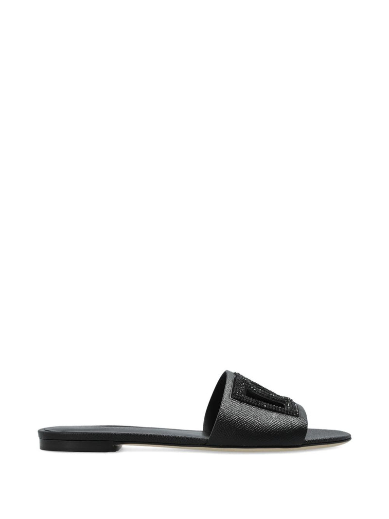 Dolce & Gabbana Dolce & Gabbana-DG-logo leather slides