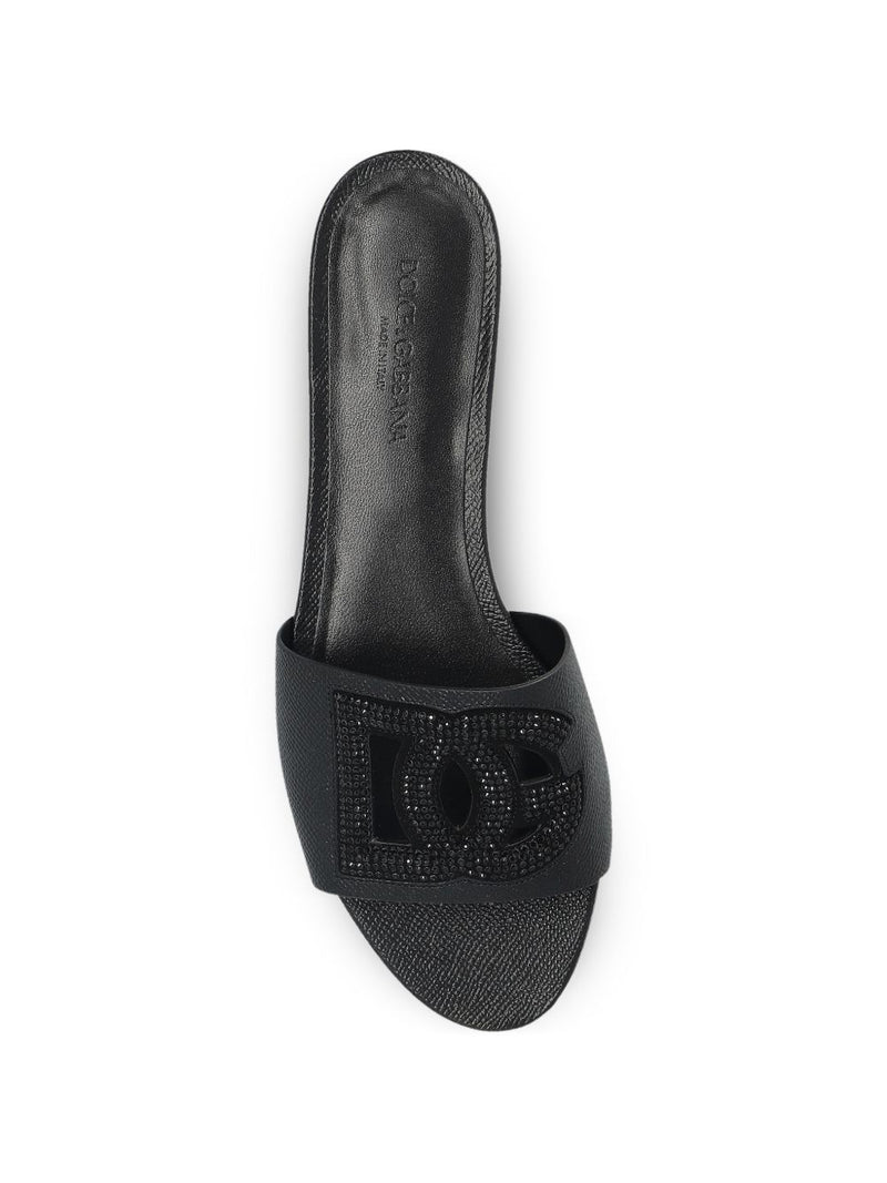 Dolce & Gabbana Dolce & Gabbana-DG-logo leather slides