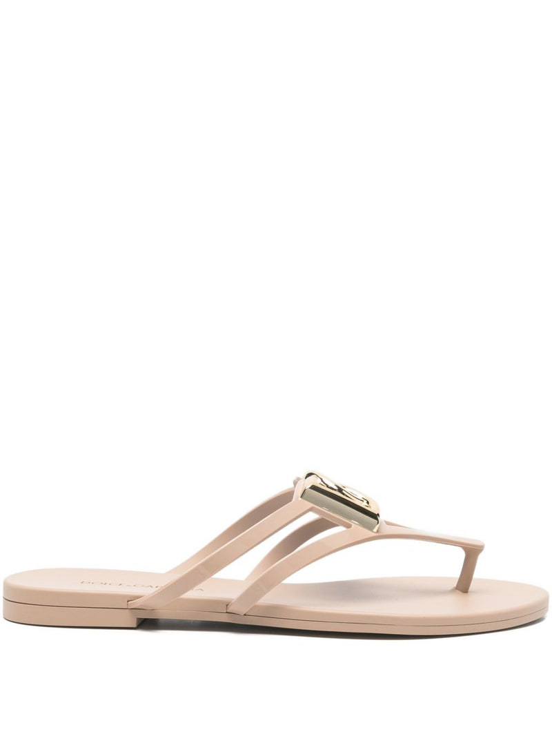 Dolce & Gabbana-DG thong sandal in cipria rubber | Urbalenti | Urbalenti... | Urbalenti™ NYC