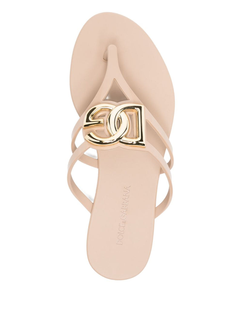 Dolce & Gabbana-DG thong sandal in cipria rubber | Urbalenti | Urbalenti... | Urbalenti™ NYC