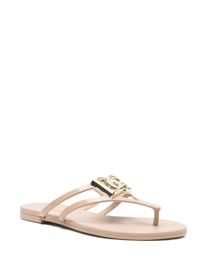 Dolce & Gabbana-DG thong sandal in cipria rubber | Urbalenti | Urbalenti... | Urbalenti™ NYC