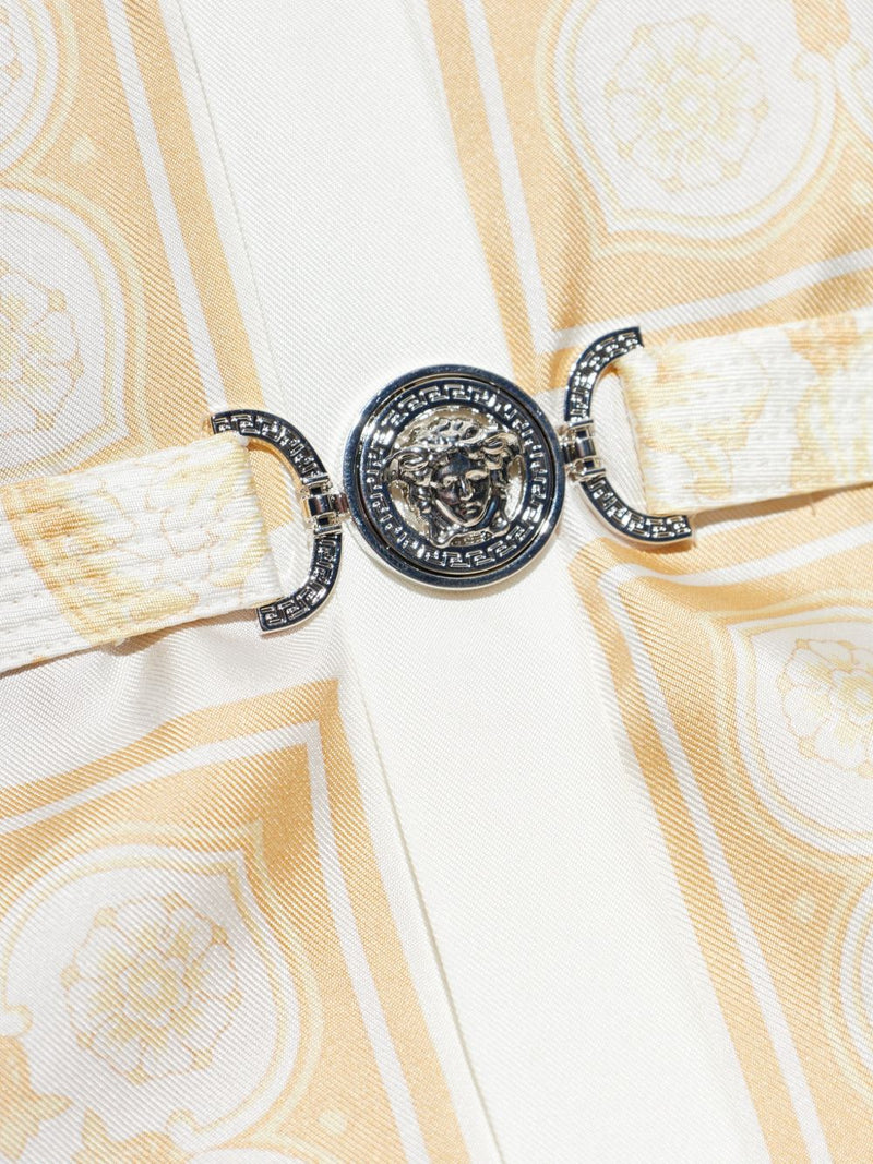 Versace Versace Barocco print silk shirtdress