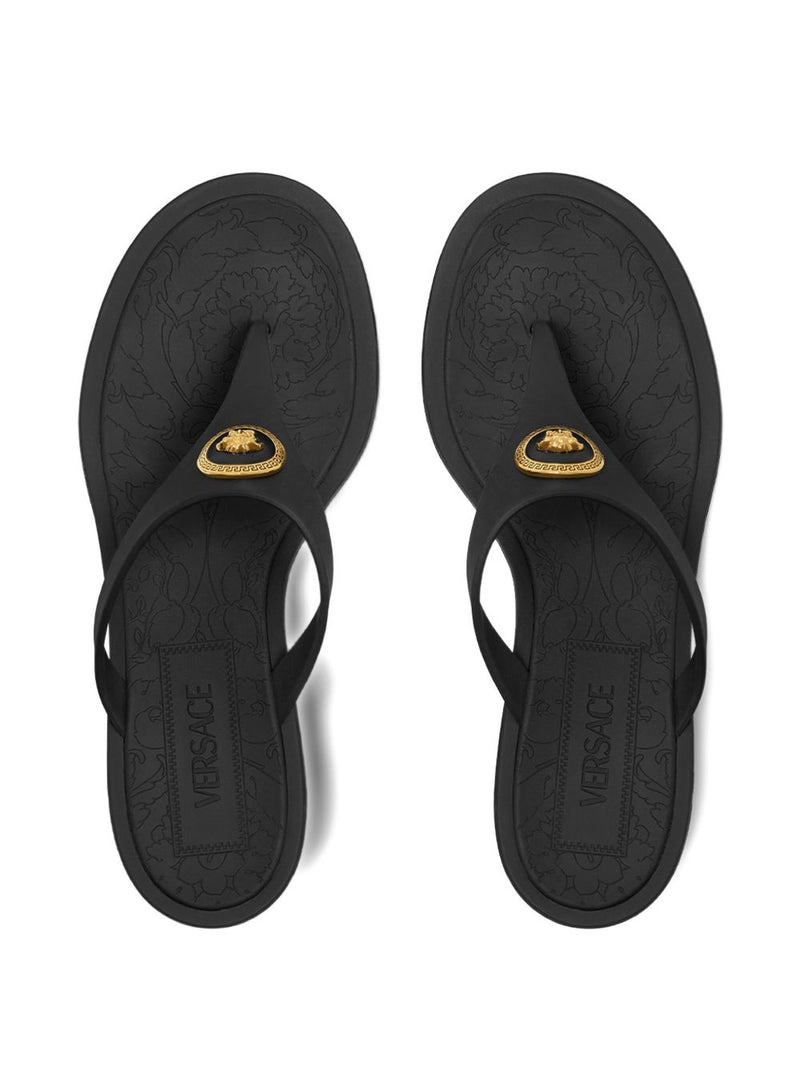 Versace Alia Rubber Thong Sandals | Urbalenti™ NYC