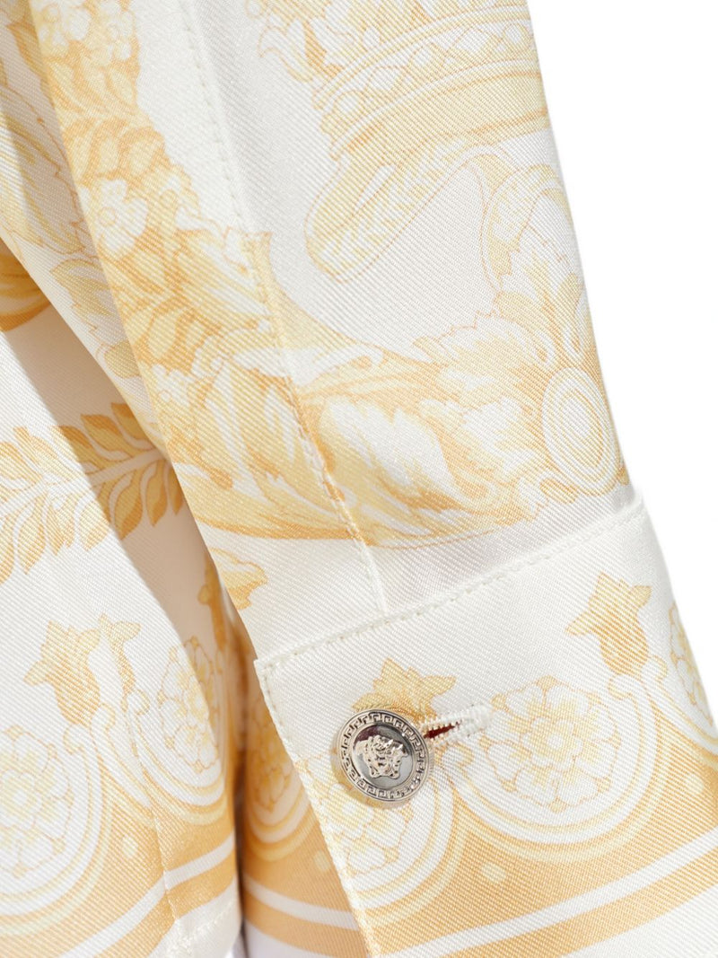 Versace Barocco print silk shirt | Urbalenti™ NYC