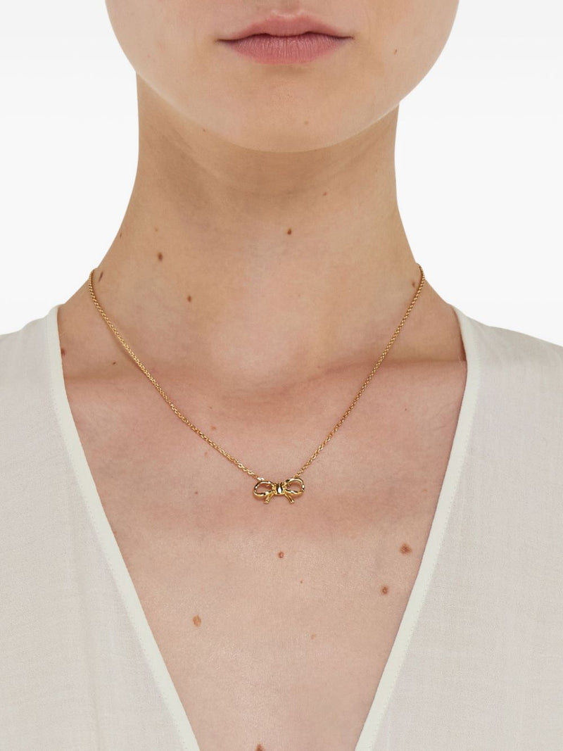 Ferragamo Necklace With Bow Pendant | Urbalenti™ NYC
