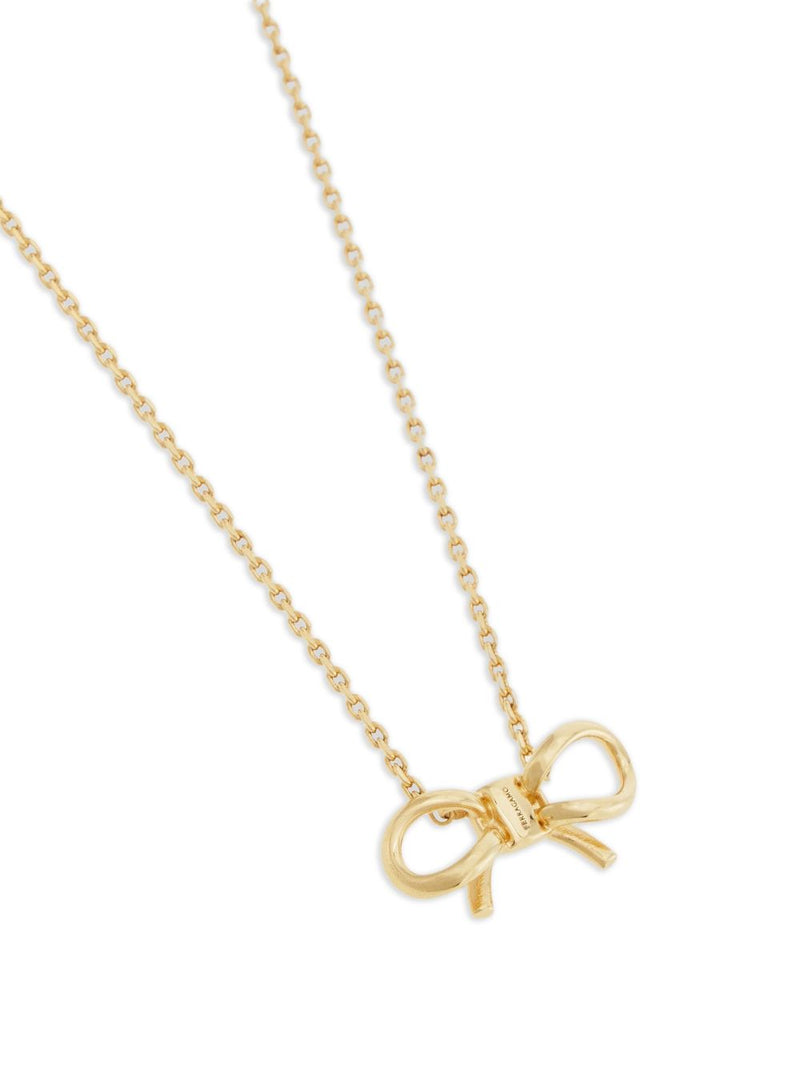 Ferragamo Necklace With Bow Pendant | Urbalenti™ NYC
