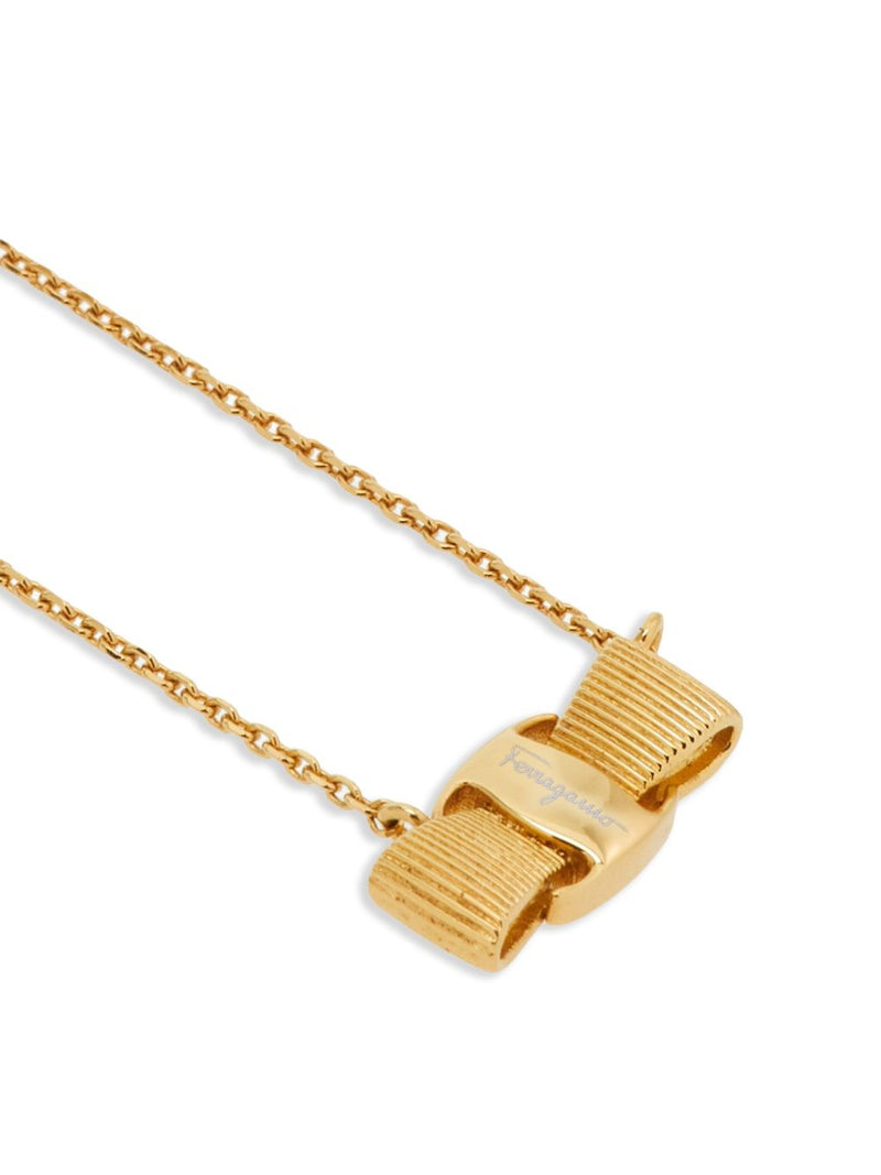 Ferragamo Vara Bow Pendant Necklace | Urbalenti™ NYC
