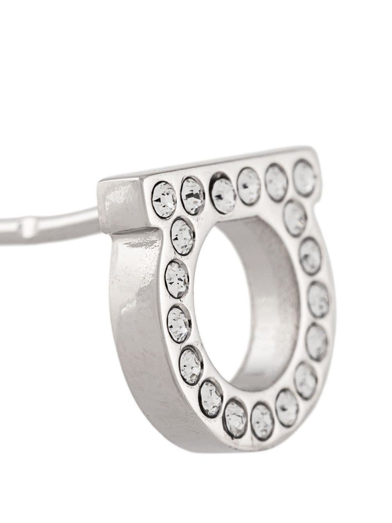 Ferragamo Gancini Crystals Earrings | Urbalenti™ NYC