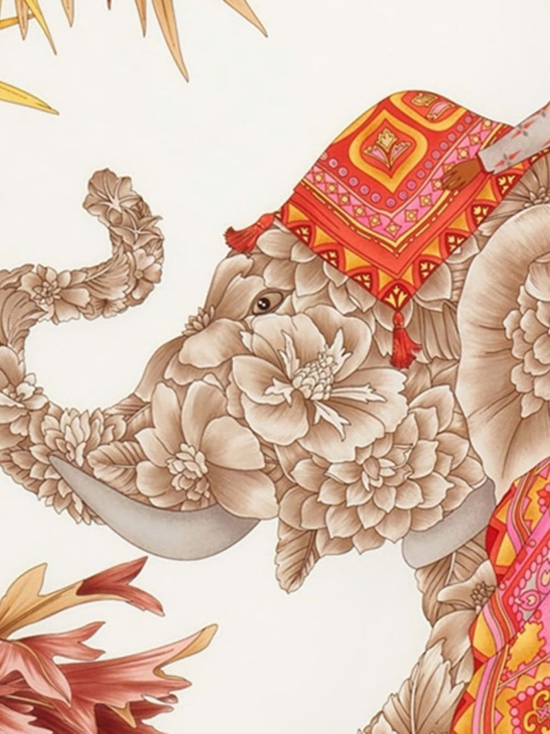 Ferragamo Silk Scarf With Indian Print | Urbalenti™ NYC