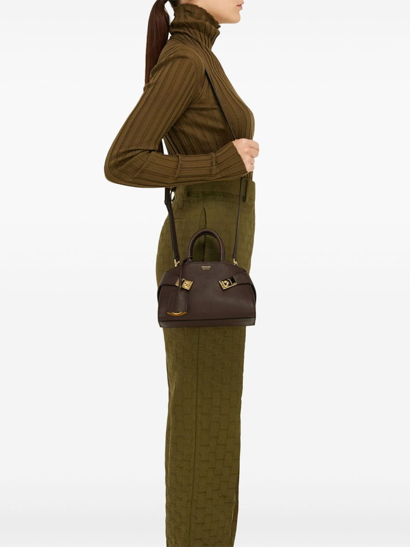 Ferragamo Hug Bicolor Handbag (Xs) - Leather | Urbalenti™ NYC
