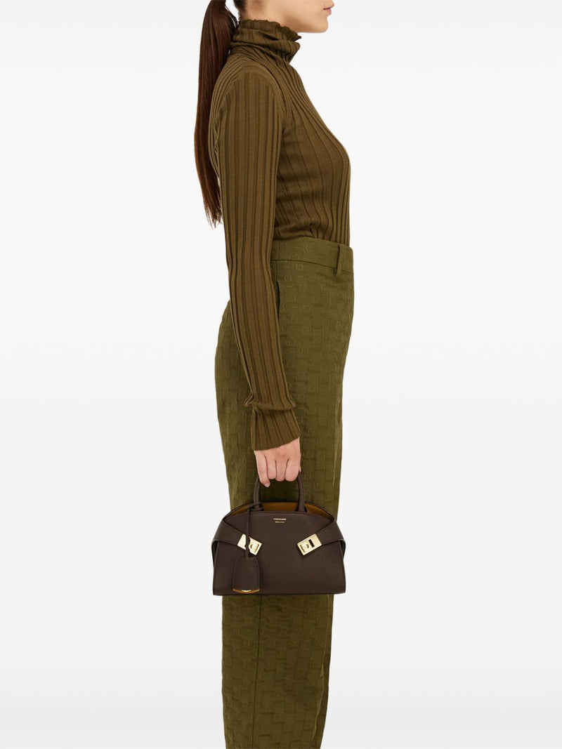 Ferragamo Hug Bicolor Handbag (Xs) - Leather | Urbalenti™ NYC