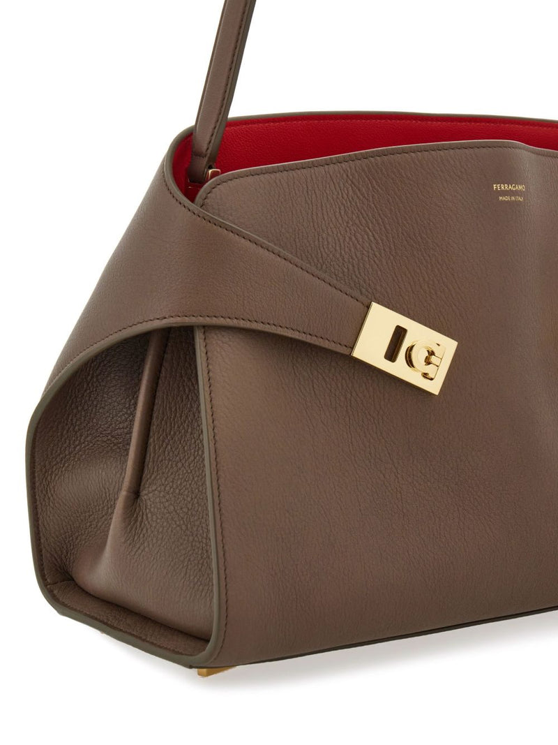 Bolsa de ombro bicolor Ferragamo Ferragamo Hug Soft