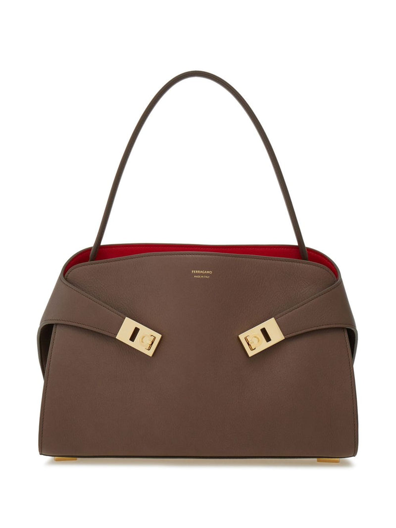Bolsa de ombro bicolor Ferragamo Ferragamo Hug Soft