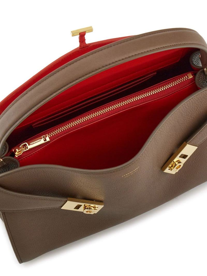 Bolsa de ombro bicolor Ferragamo Ferragamo Hug Soft