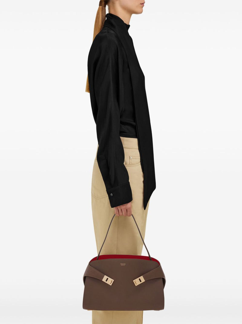 Bolsa de ombro bicolor Ferragamo Ferragamo Hug Soft