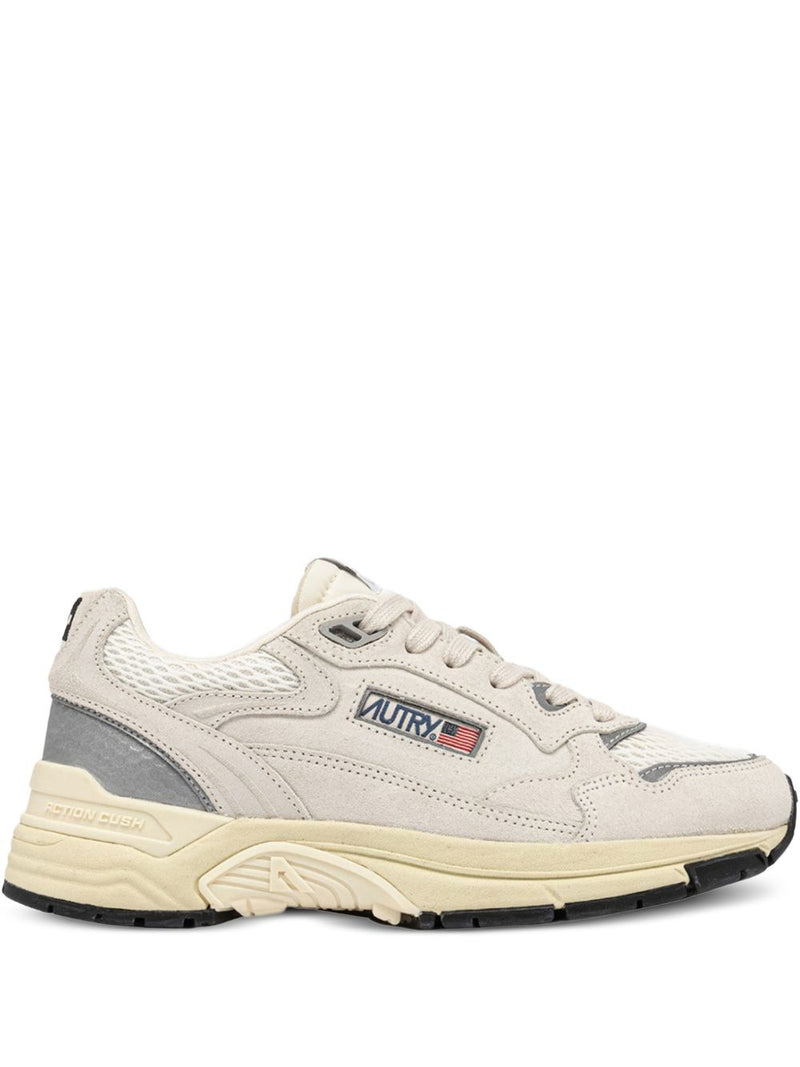 Autry HYPERWAY SNEAKERS IN WHITE AND SILVER MESH AND SUEDE | Urbalenti™ NYC