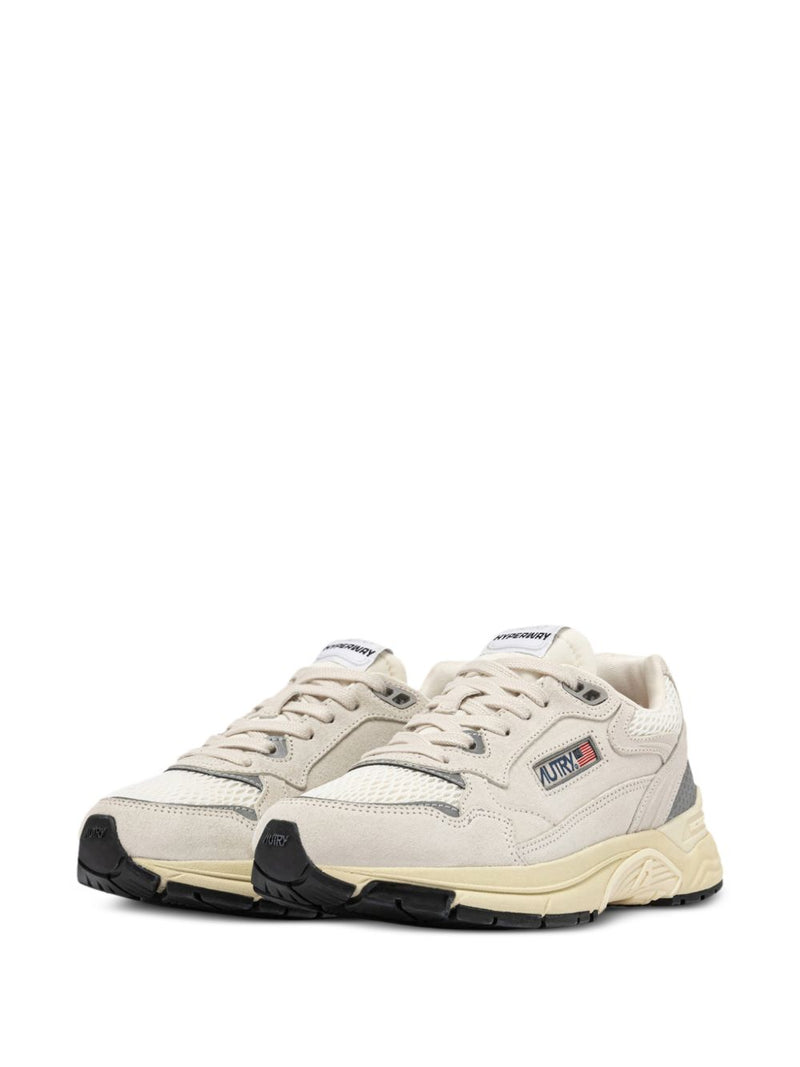Autry HYPERWAY SNEAKERS IN WHITE AND SILVER MESH AND SUEDE | Urbalenti™ NYC