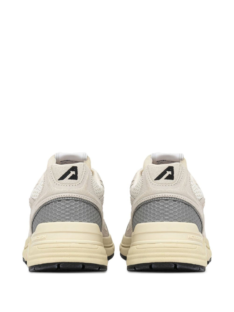 Autry HYPERWAY SNEAKERS IN WHITE AND SILVER MESH AND SUEDE | Urbalenti™ NYC