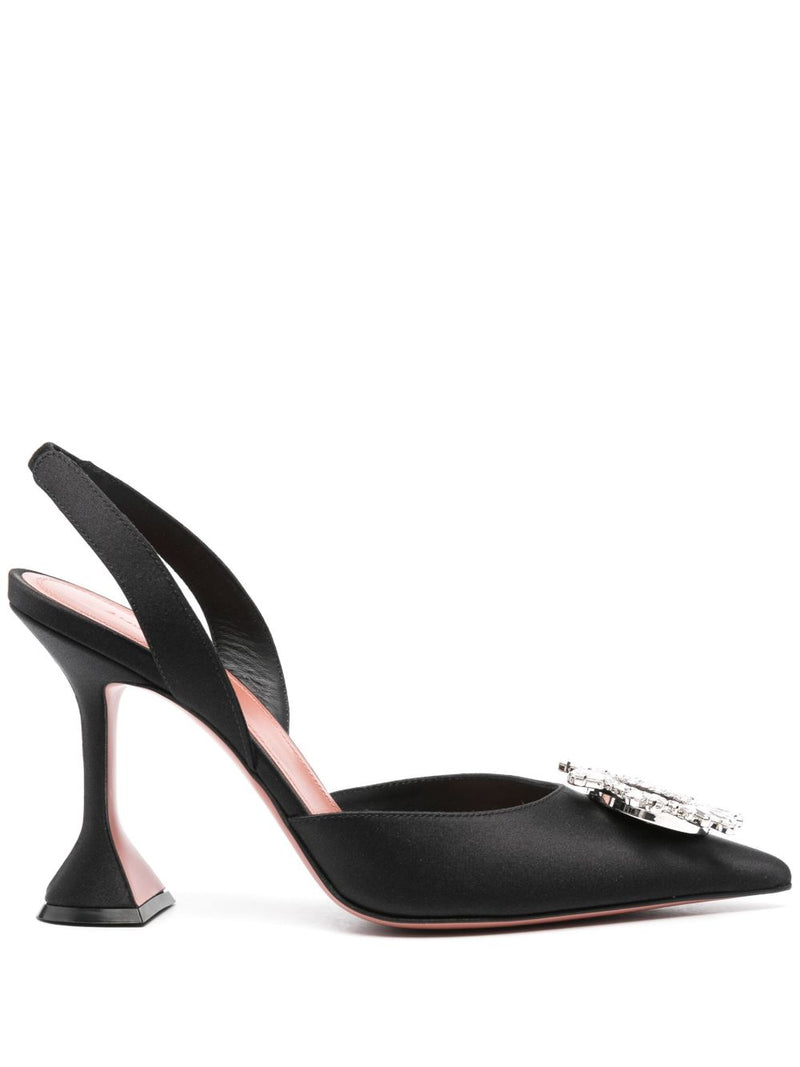 Amina Muaddi Amina Muaddi Begum Sling 95 Black Satin