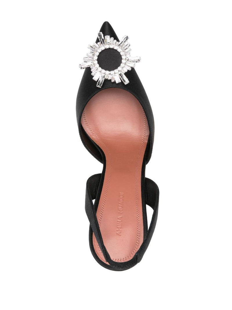 Amina Muaddi Amina Muaddi Begum Sling 95 Black Satin