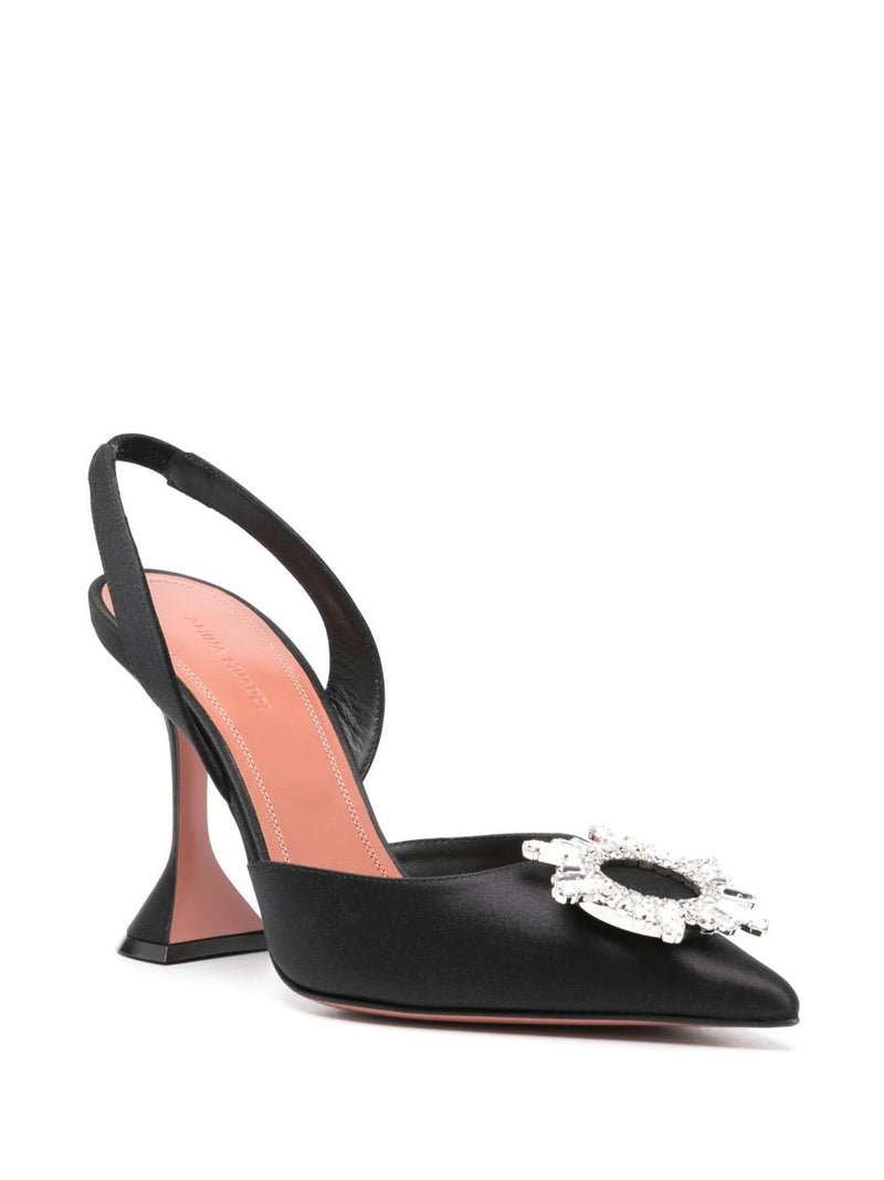 Amina Muaddi Amina Muaddi Begum Sling 95 Black Satin