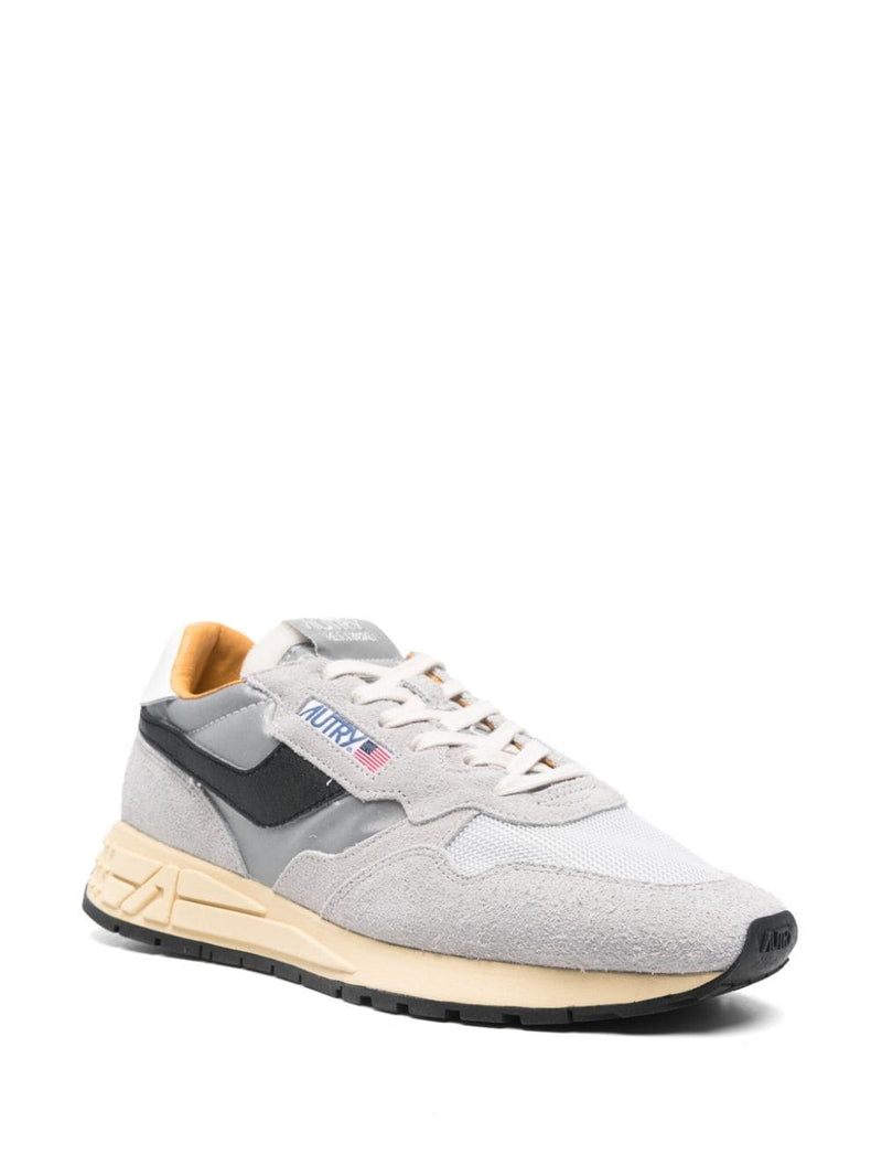 Autry Autry REELWIND LOW SUEDE AND REFLECTIVE NYLON SNEAKERS