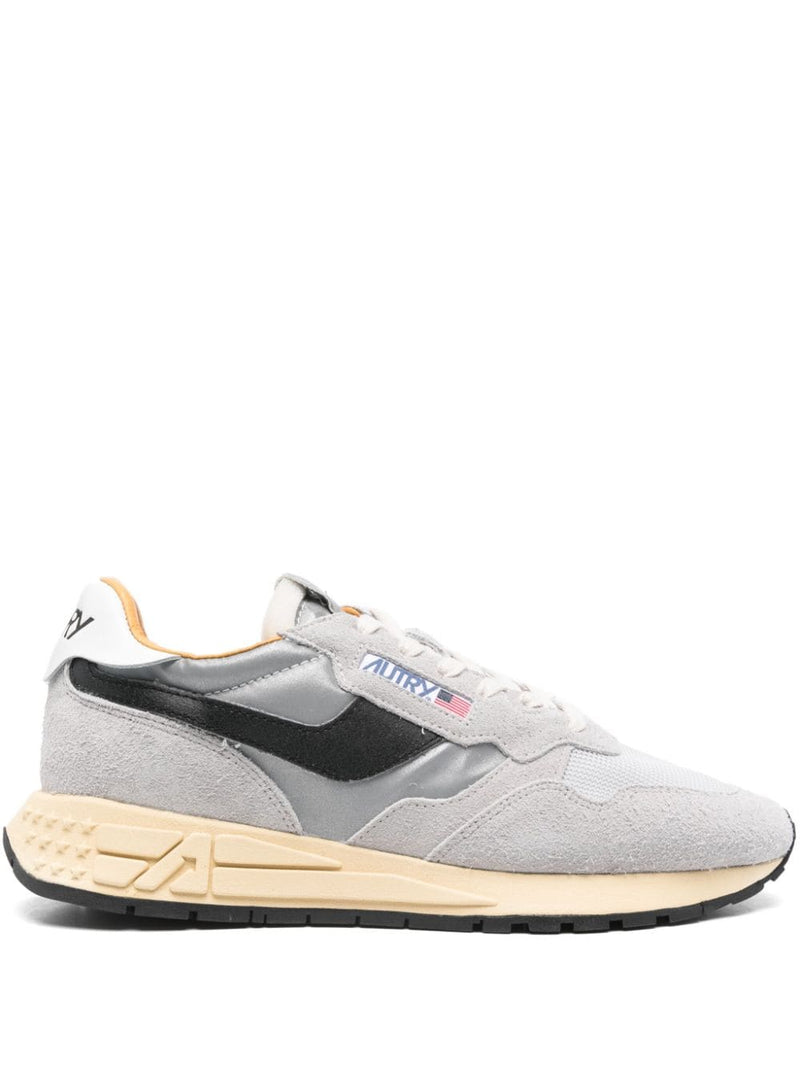 Autry Autry REELWIND LOW SUEDE AND REFLECTIVE NYLON SNEAKERS